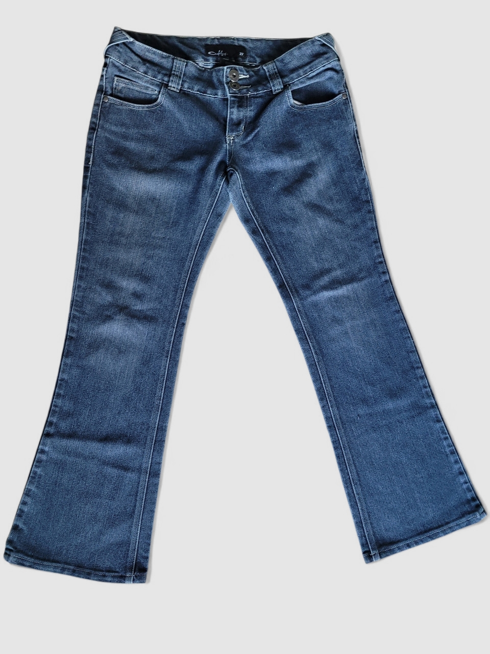 Oakley Bootcut Jeans Women Size 27 Dark Wash Low Rise Stretch Denim Y2K